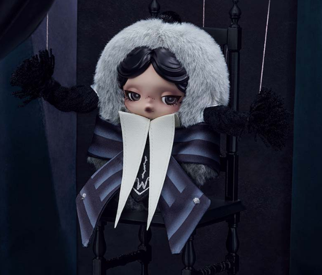 SKULLPANDA x WEDNESDAY PLUSH-Pre order（Nevermore Academy Uniform Version）