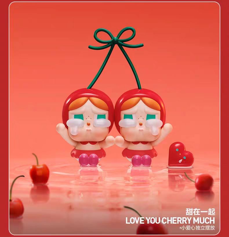 CRYBABY Crying For Love Series-Vinyl Plush Hanging Card (Love You Cherry Much)