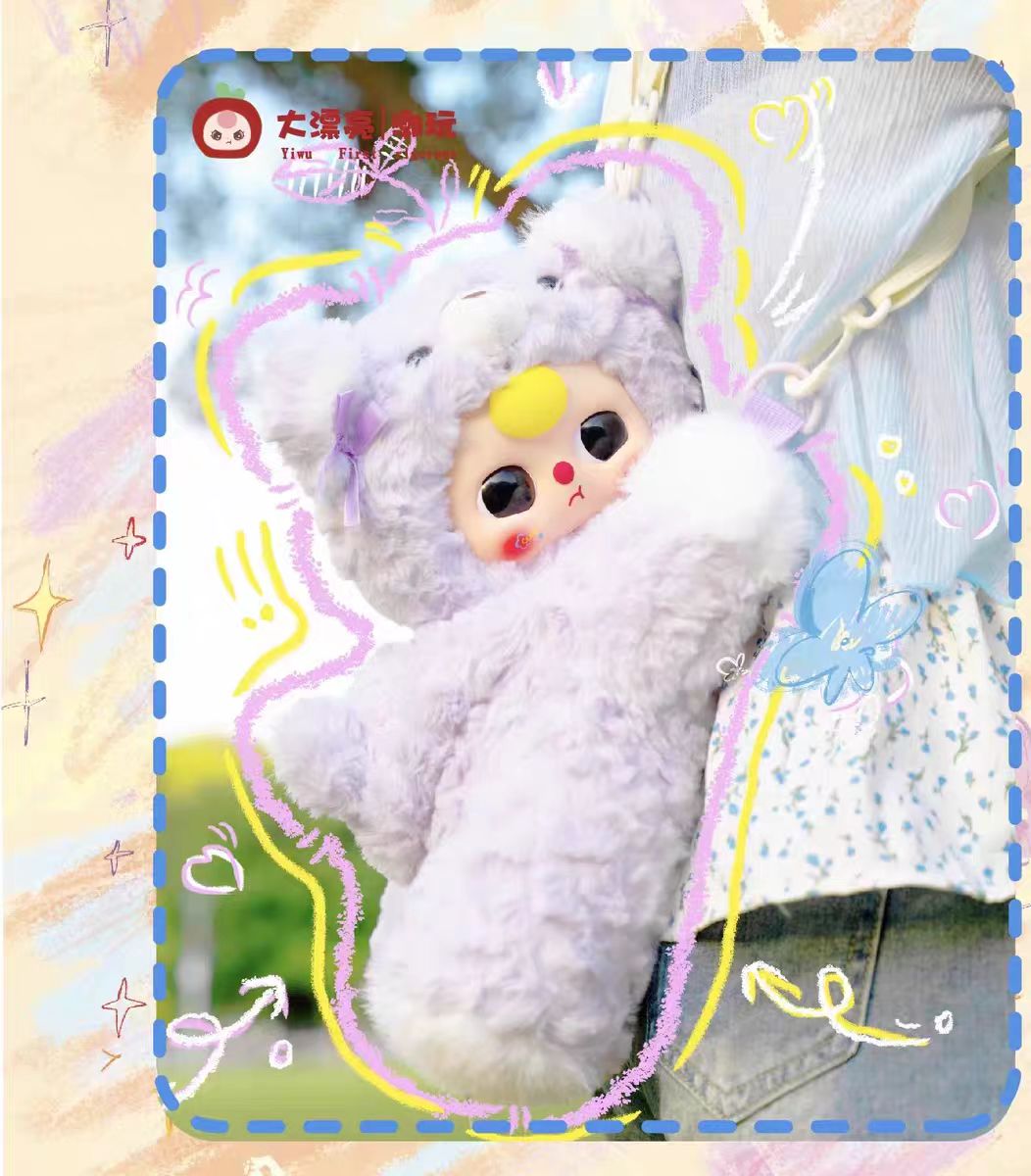 Baby Three Hugging Baby Backpack Plush