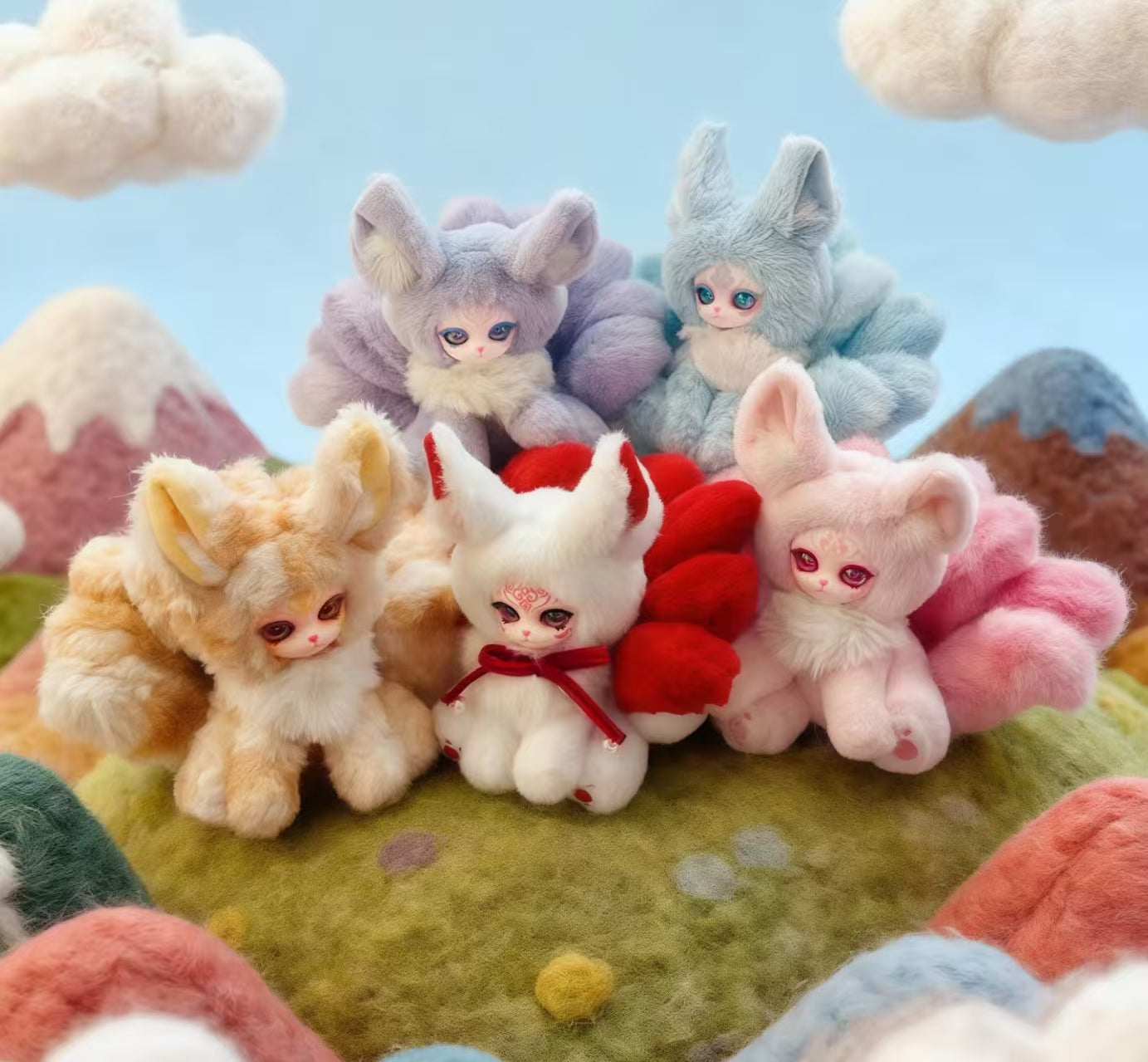 Lucky Nine Tails Fox Record Series PlushBlind Box