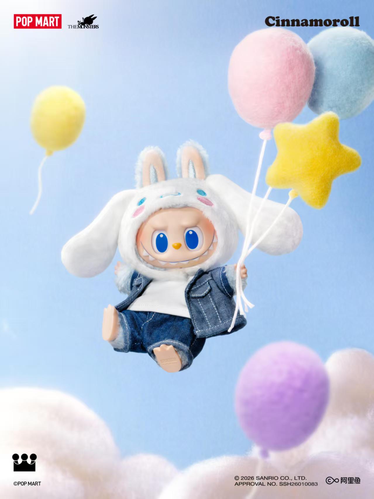 THE MONSTERS × Hello Kitty and Friends Series-Vinyl Plush Pendant Blind Box