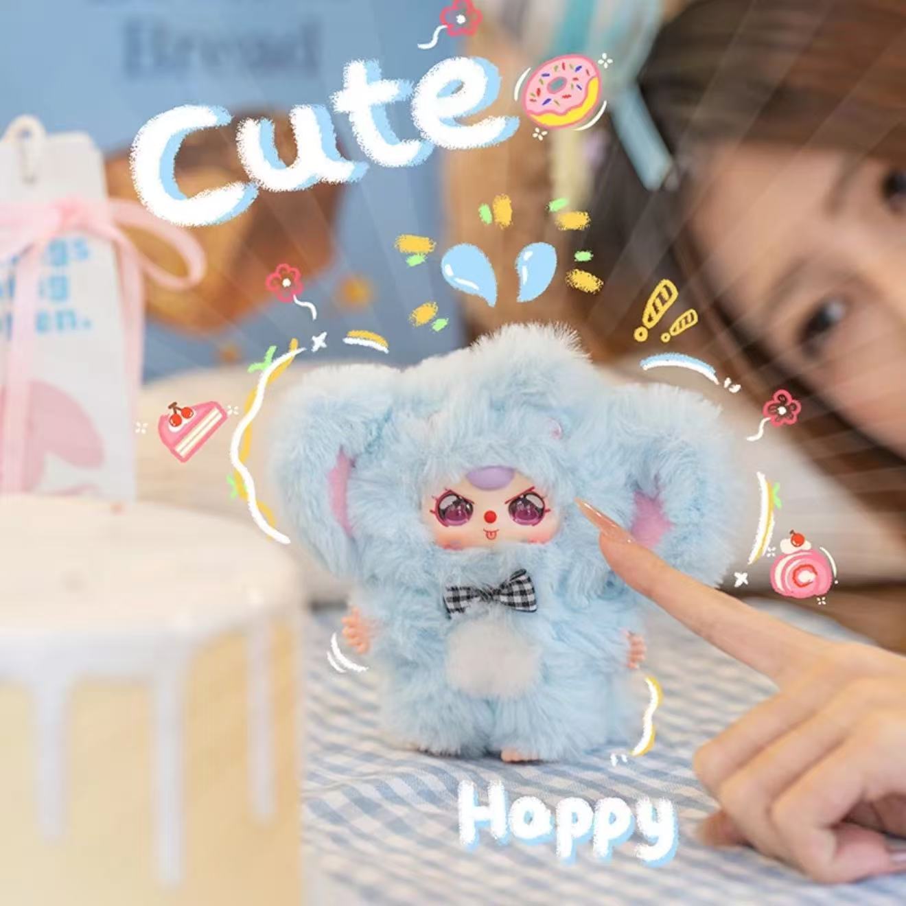 Baby Three Mini Animals World Plush Pendant Series