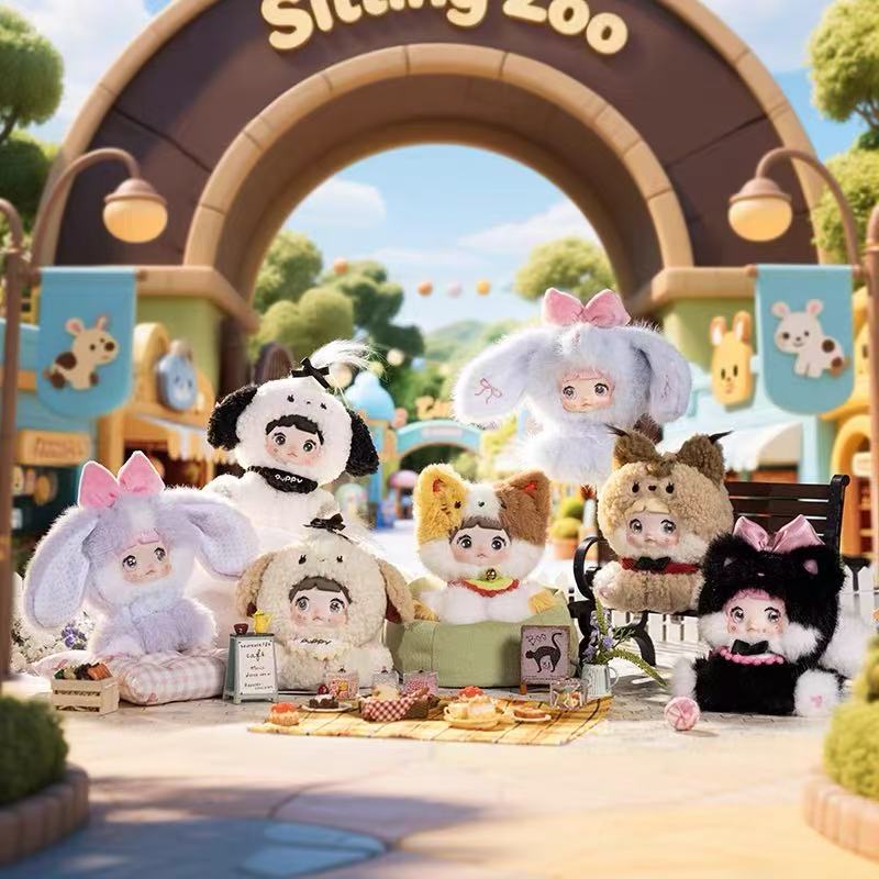 Nommi-Sitting Zoo Series Plush Doll Blind Box